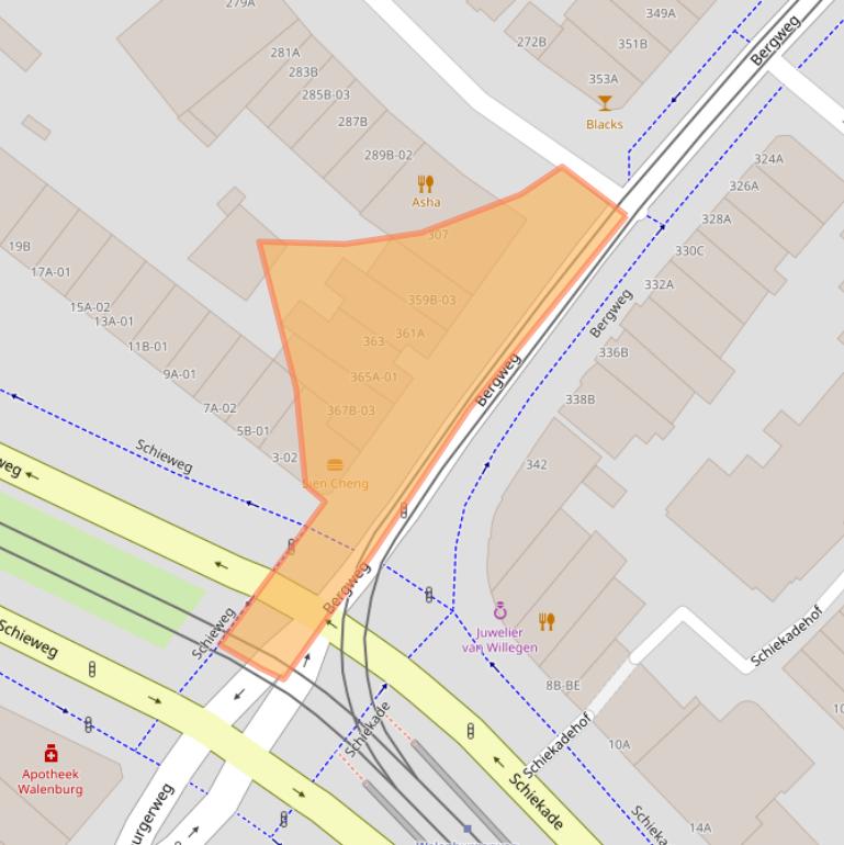 Kaart van postcodegebied 3038AA.