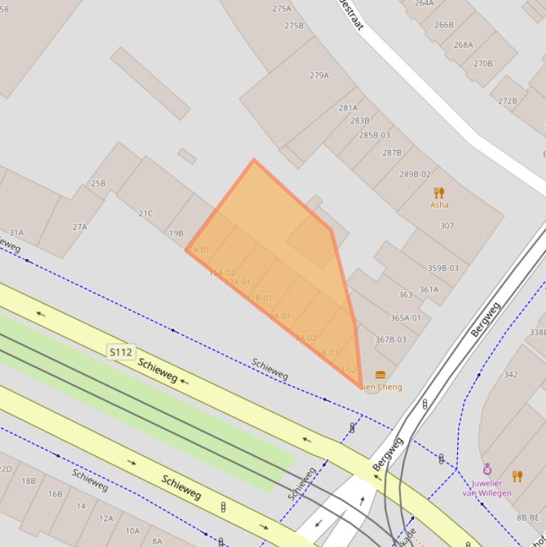 Kaart van postcodegebied 3038AB.