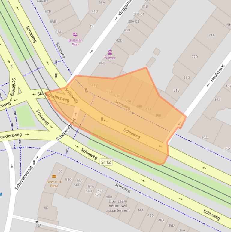 Kaart van postcodegebied 3038AE.
