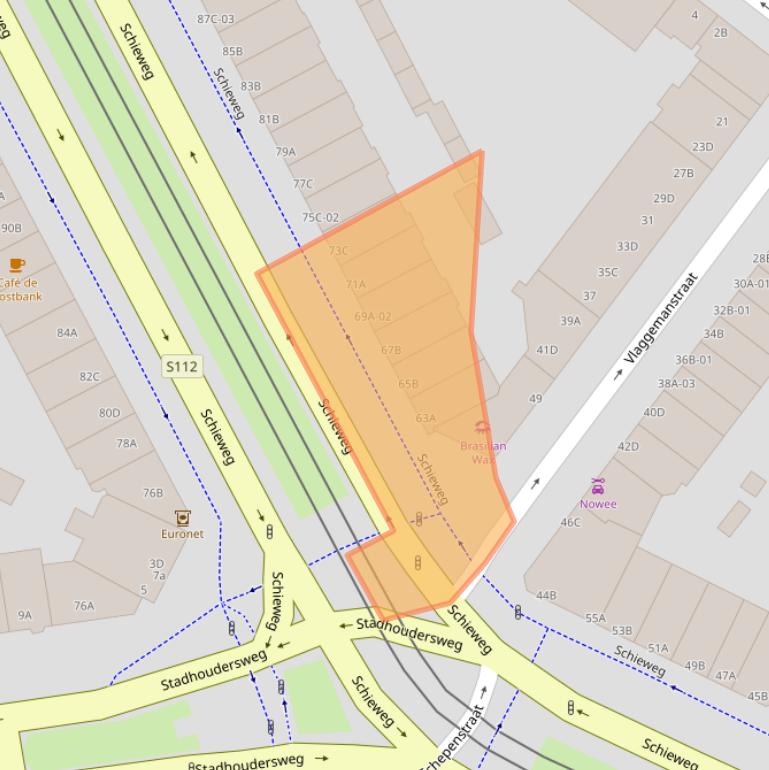 Kaart van postcodegebied 3038AG.