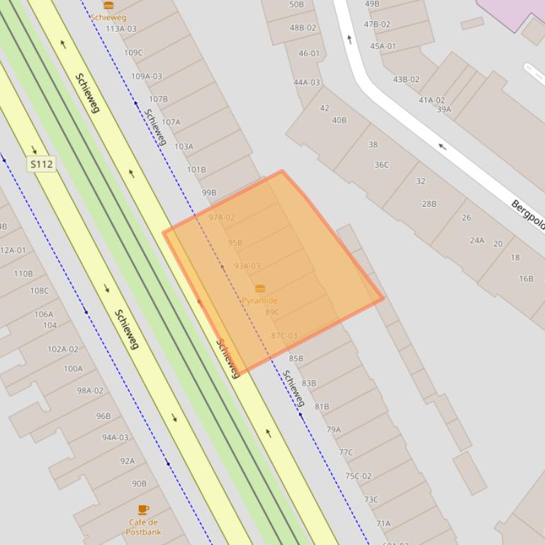 Kaart van postcodegebied 3038AJ.