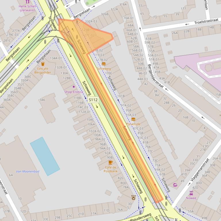 Kaart van postcodegebied 3038AM.