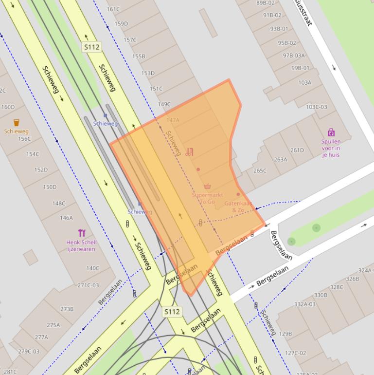 Kaart van postcodegebied 3038AN.