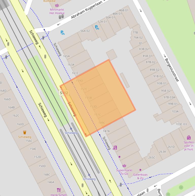 Kaart van postcodegebied 3038AP.