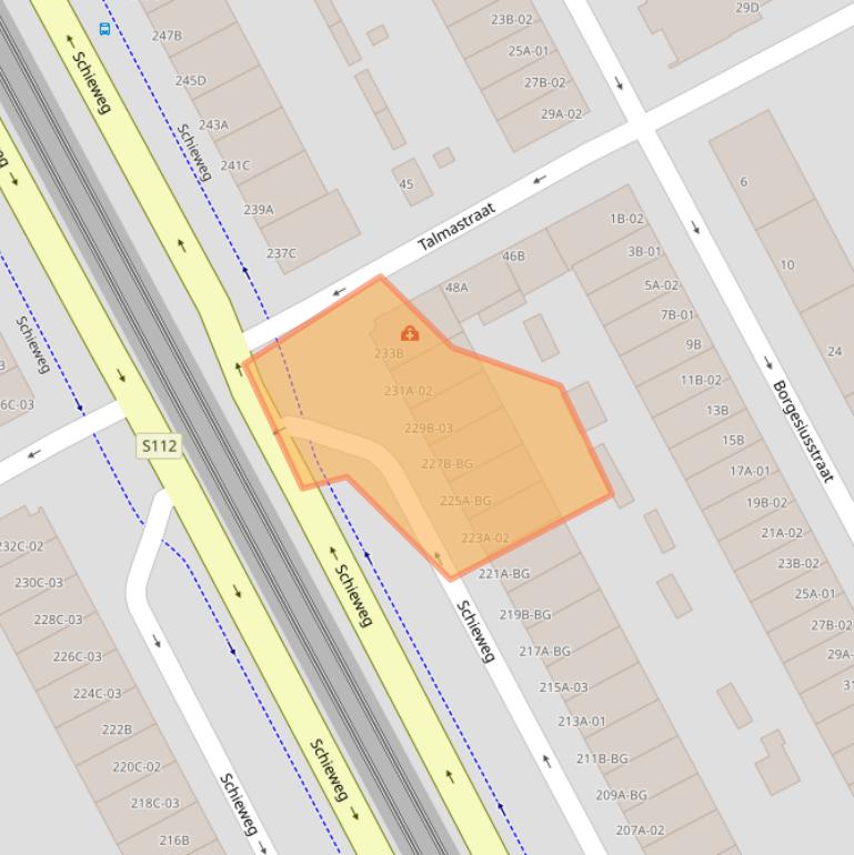 Kaart van postcodegebied 3038AW.