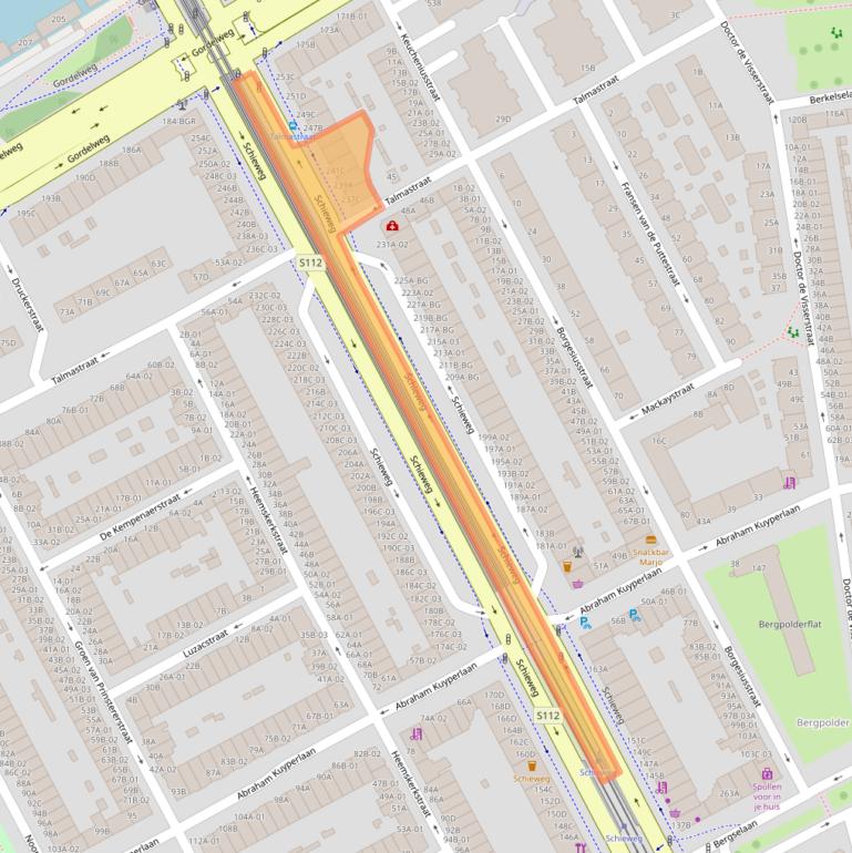 Kaart van postcodegebied 3038AX.