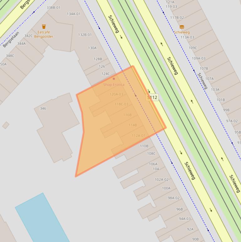 Kaart van postcodegebied 3038BD.