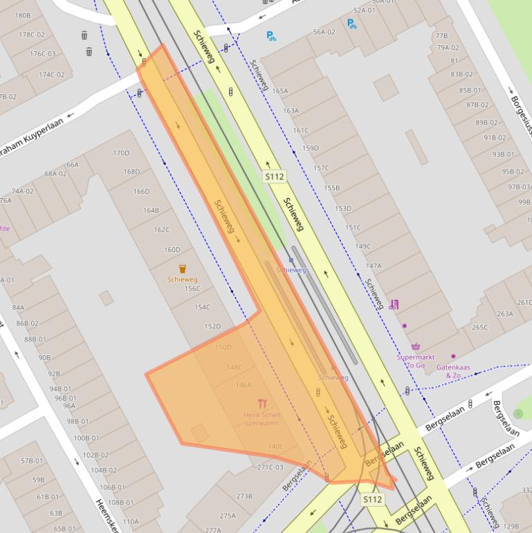 Kaart van postcodegebied 3038BG.