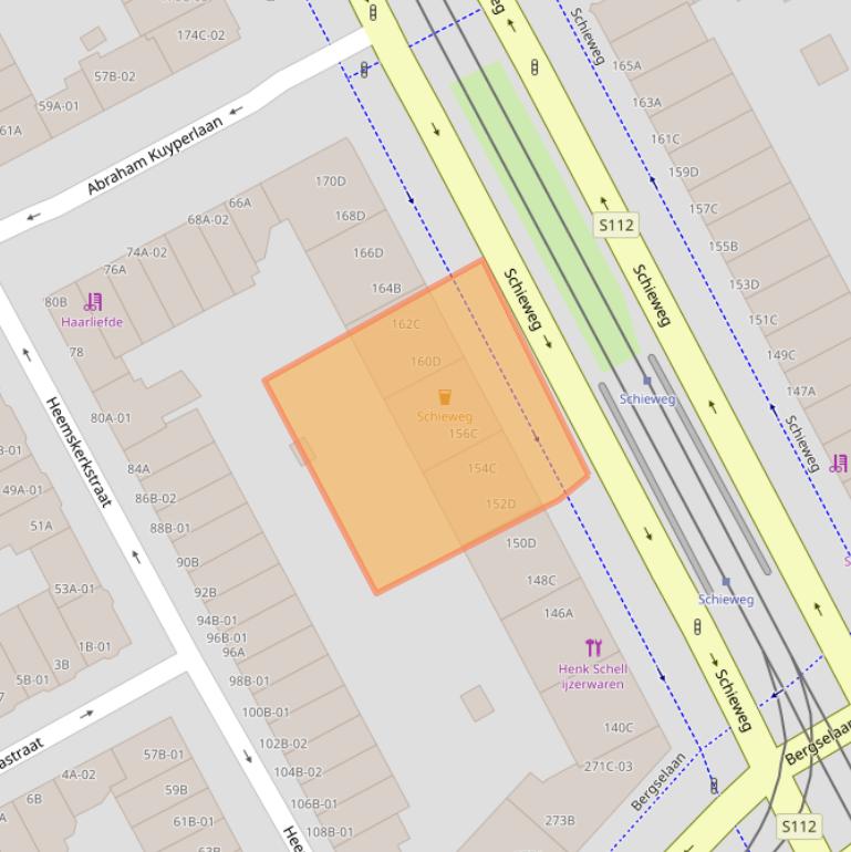 Kaart van postcodegebied 3038BH.