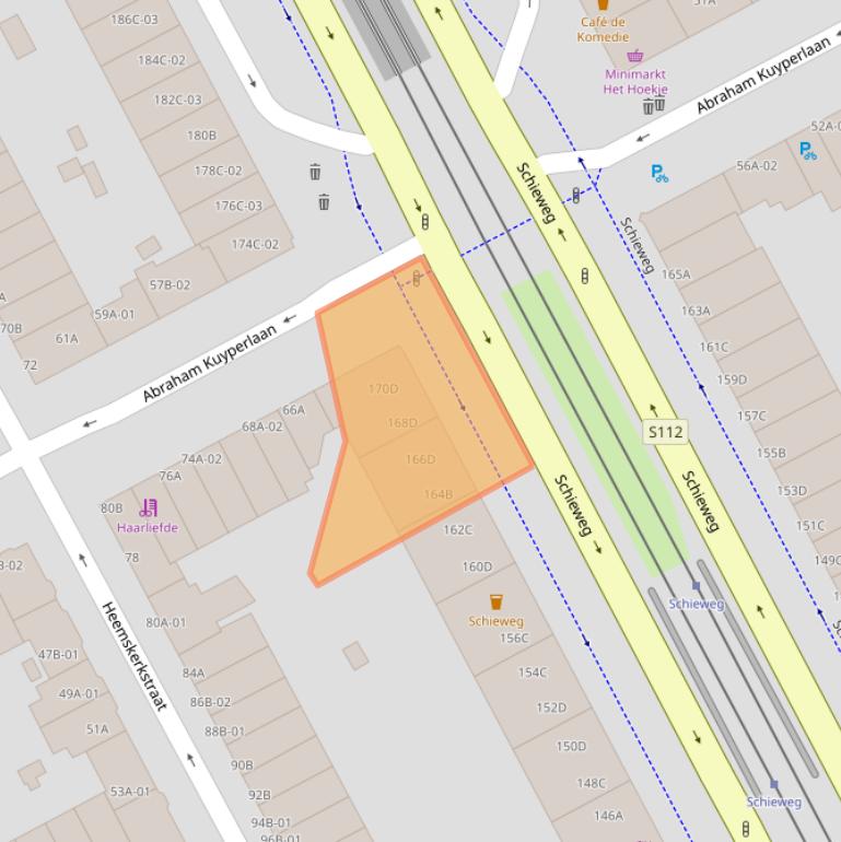 Kaart van postcodegebied 3038BJ.