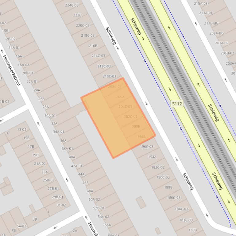 Kaart van postcodegebied 3038BM.