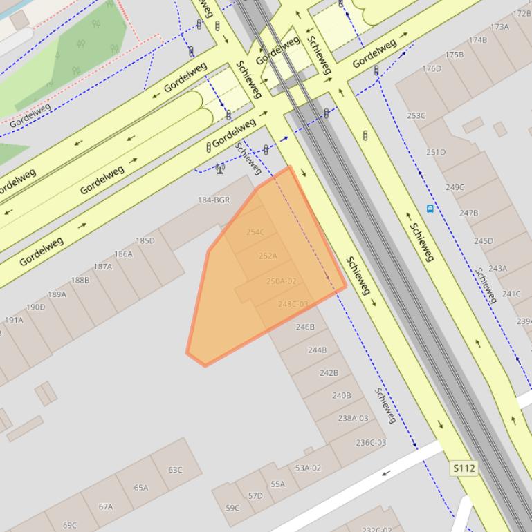 Kaart van postcodegebied 3038BS.