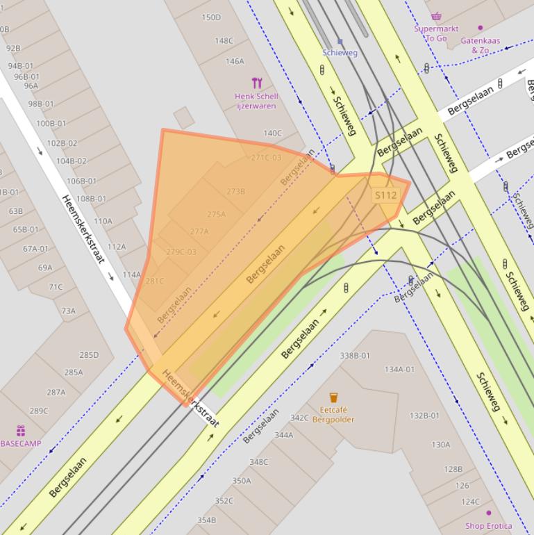 Kaart van postcodegebied 3038CD.