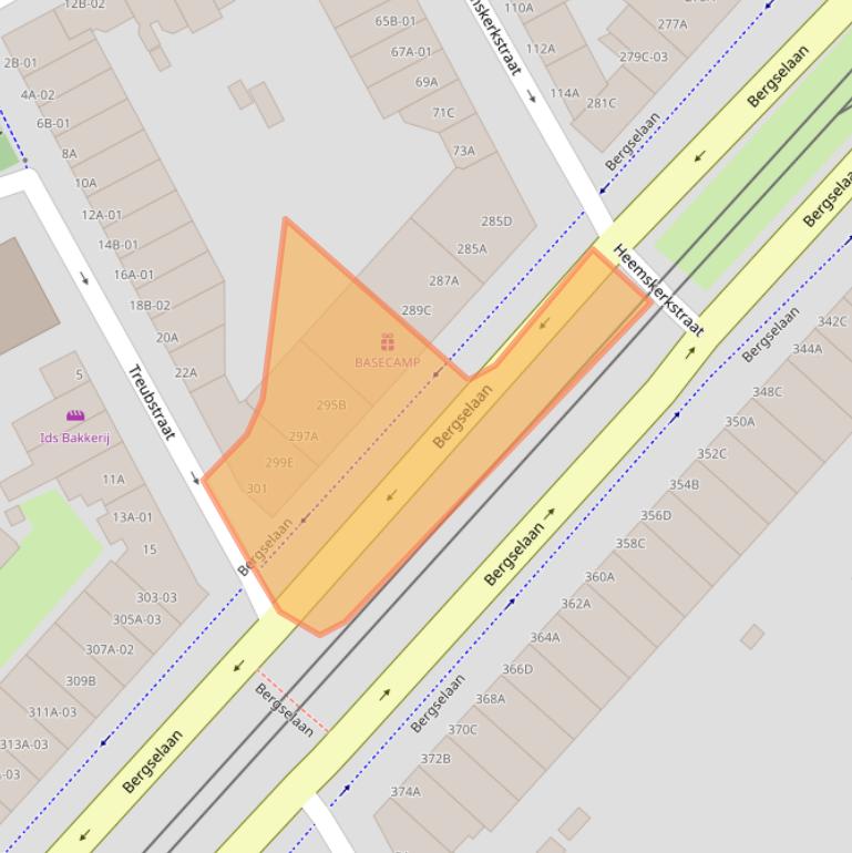 Kaart van postcodegebied 3038CG.