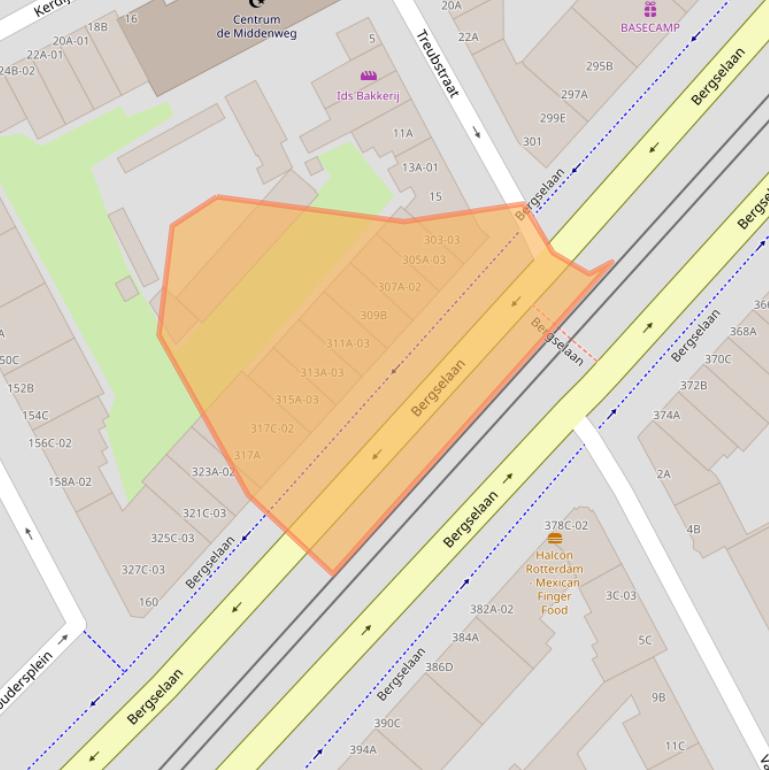 Kaart van postcodegebied 3038CH.