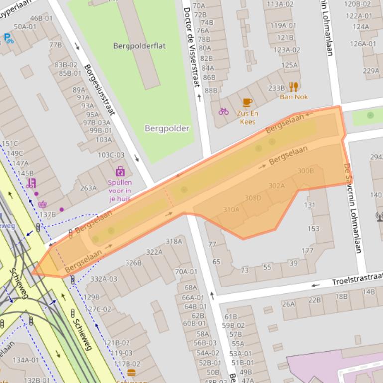 Kaart van postcodegebied 3038CL.