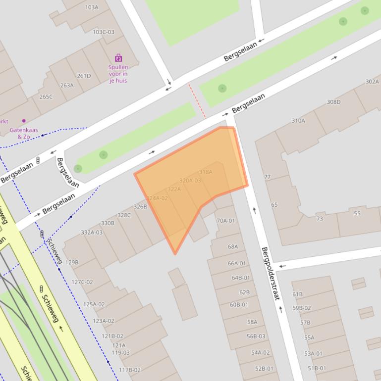 Kaart van postcodegebied 3038CM.