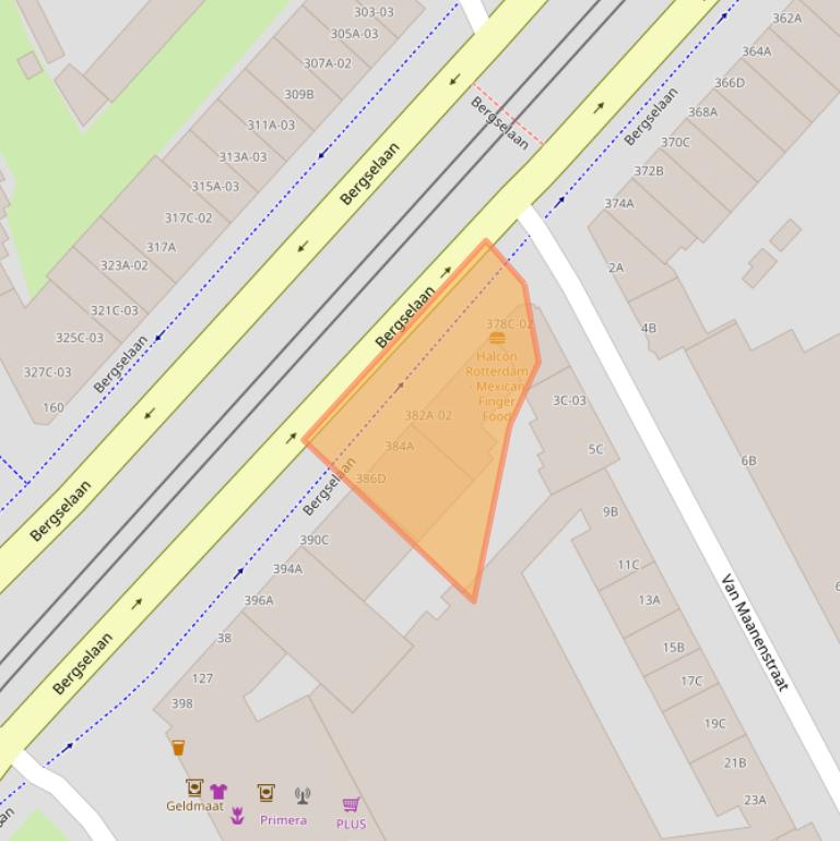 Kaart van postcodegebied 3038CT.