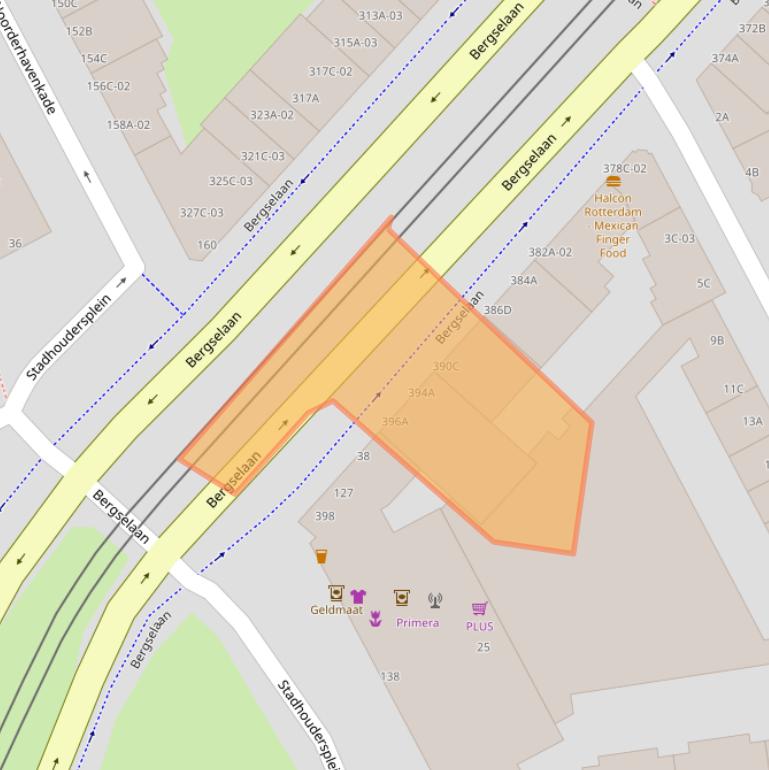 Kaart van postcodegebied 3038CV.