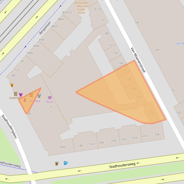 Kaart van postcodegebied 3038CX.