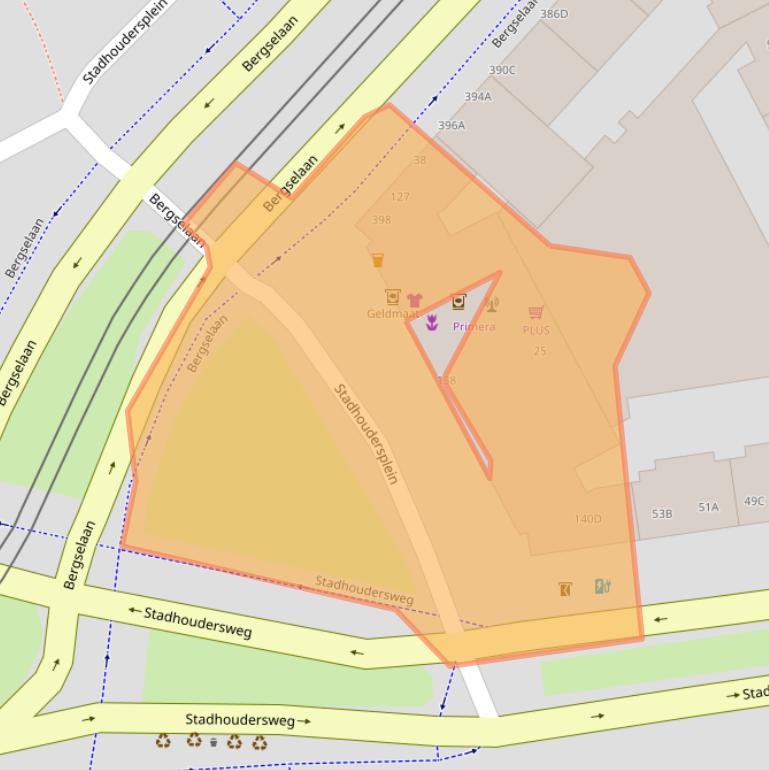 Kaart van postcodegebied 3038EA.