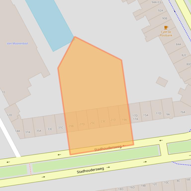 Kaart van postcodegebied 3038EC.