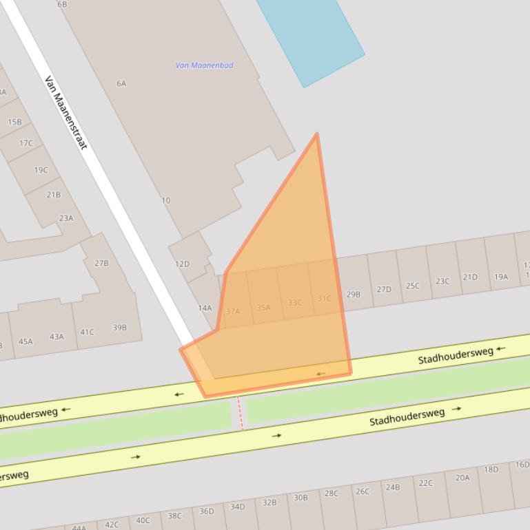 Kaart van postcodegebied 3038ED.