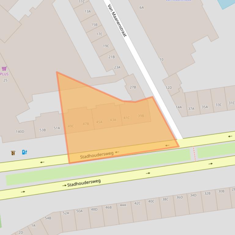 Kaart van postcodegebied 3038EE.