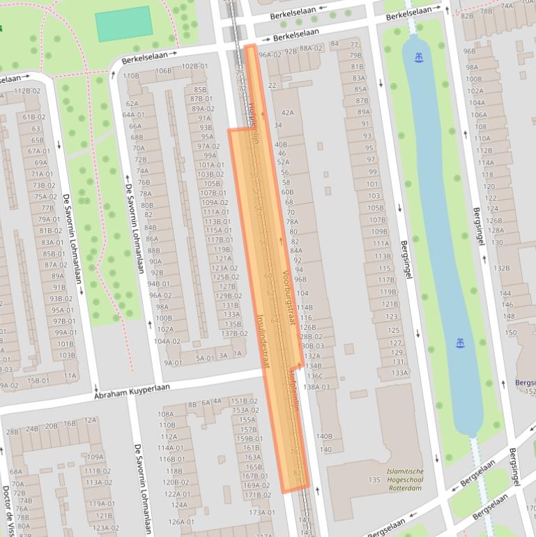 Kaart van postcodegebied 3038JB.