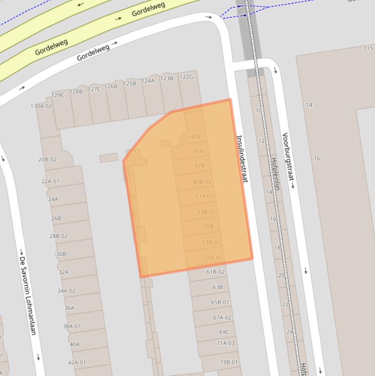 Kaart van postcodegebied 3038JD.