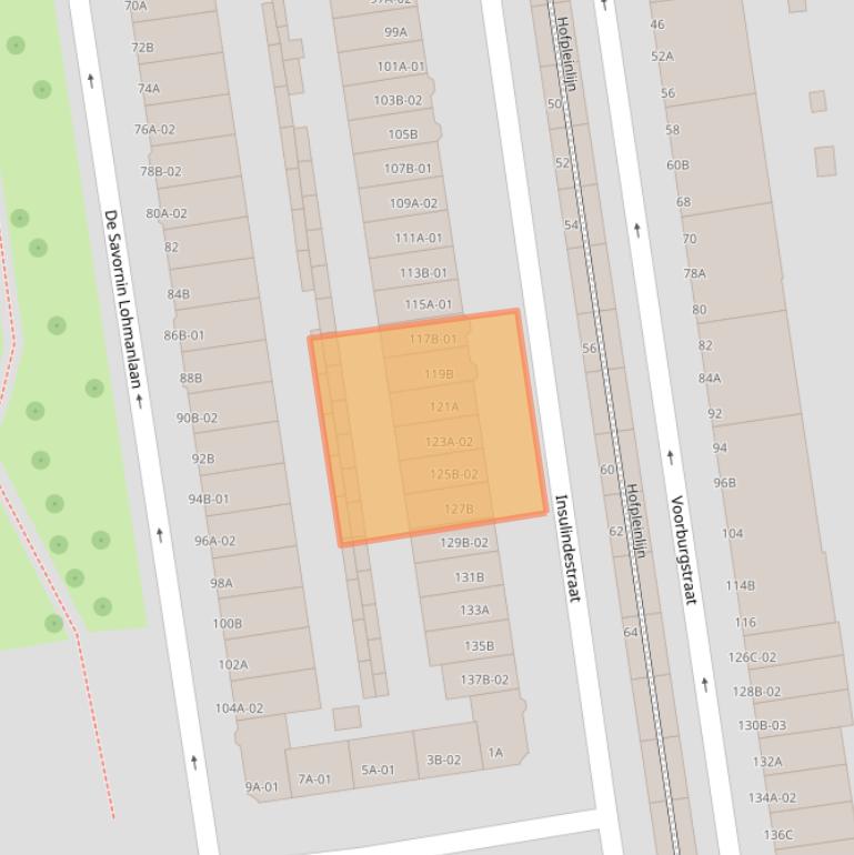 Kaart van postcodegebied 3038JJ.