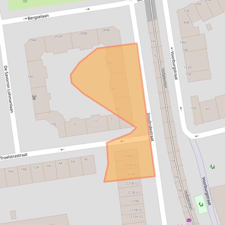 Kaart van postcodegebied 3038JN.