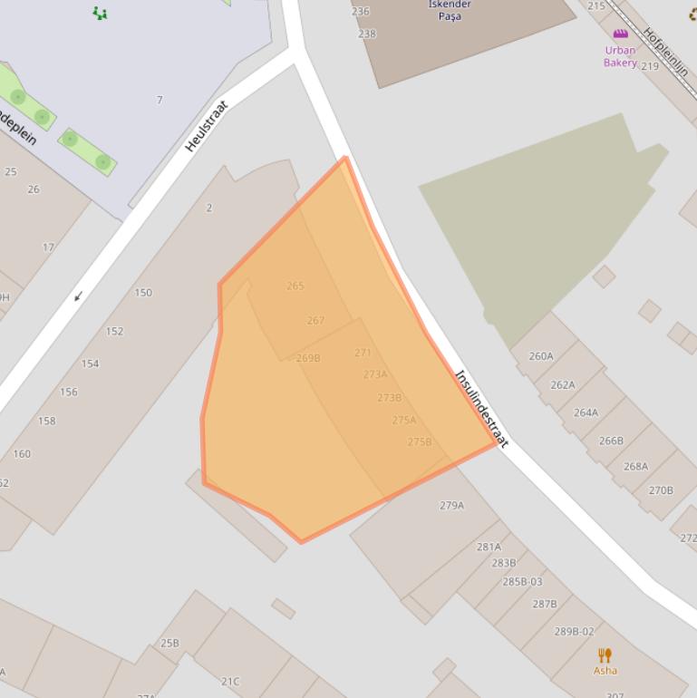 Kaart van postcodegebied 3038JS.