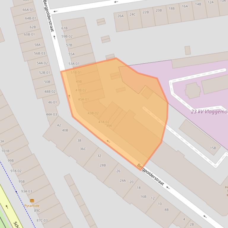 Kaart van postcodegebied 3038KA.