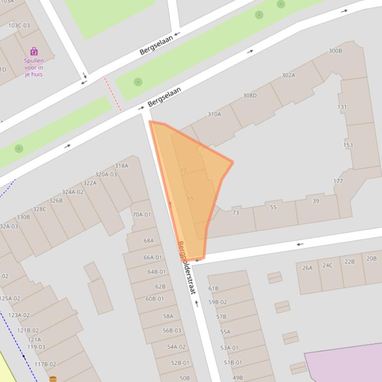 Kaart van postcodegebied 3038KC.