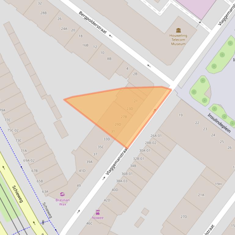 Kaart van postcodegebied 3038LB.