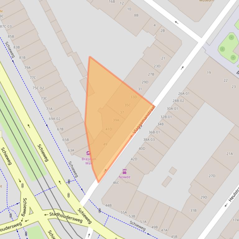 Kaart van postcodegebied 3038LC.