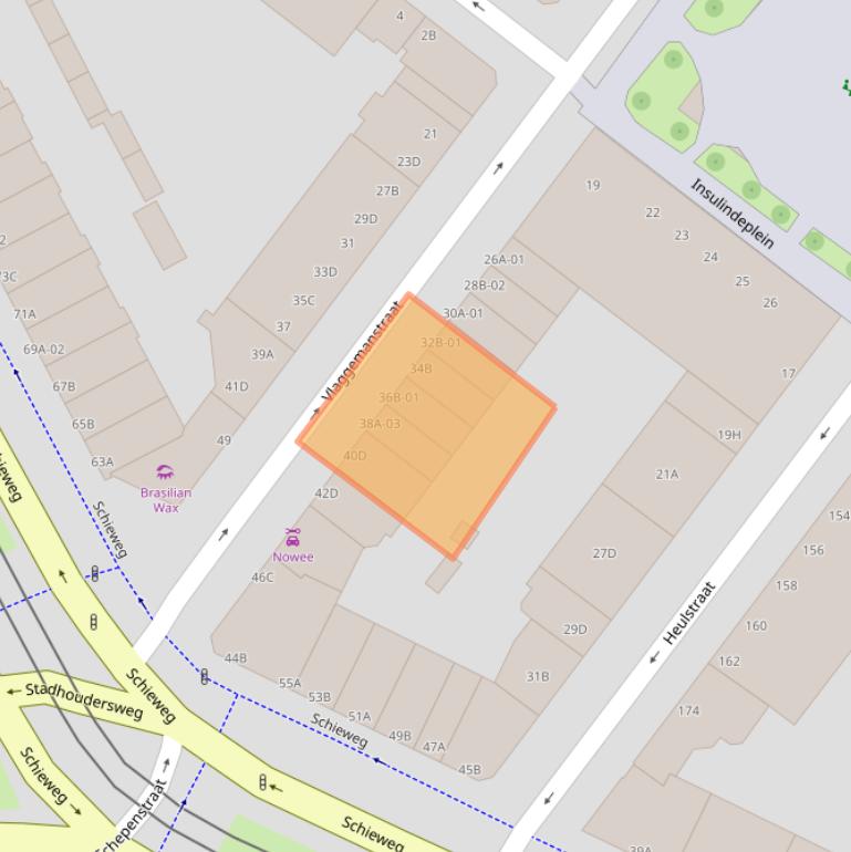 Kaart van postcodegebied 3038LG.