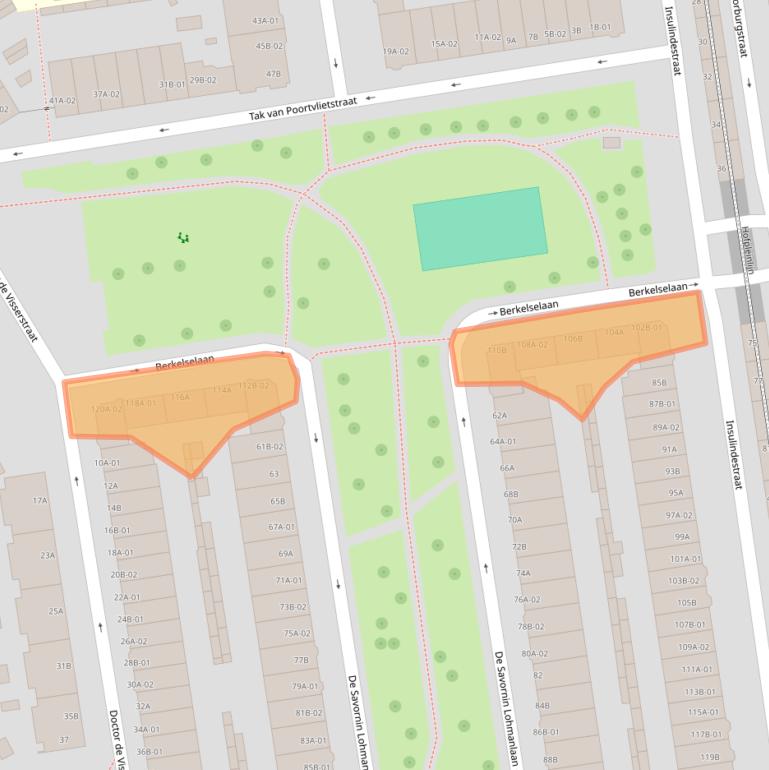Kaart van postcodegebied 3038NA.
