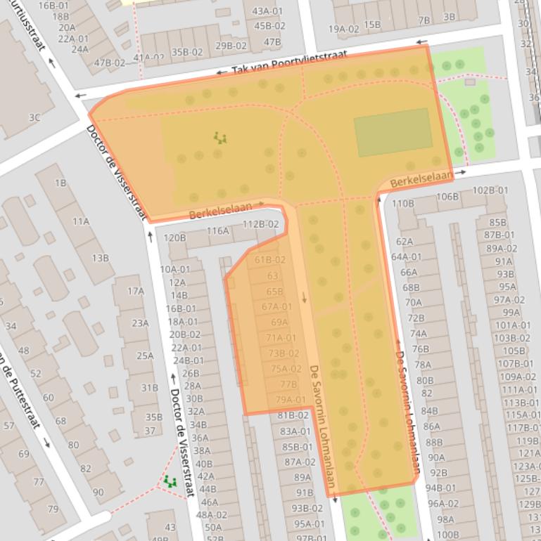 Kaart van postcodegebied 3038ND.