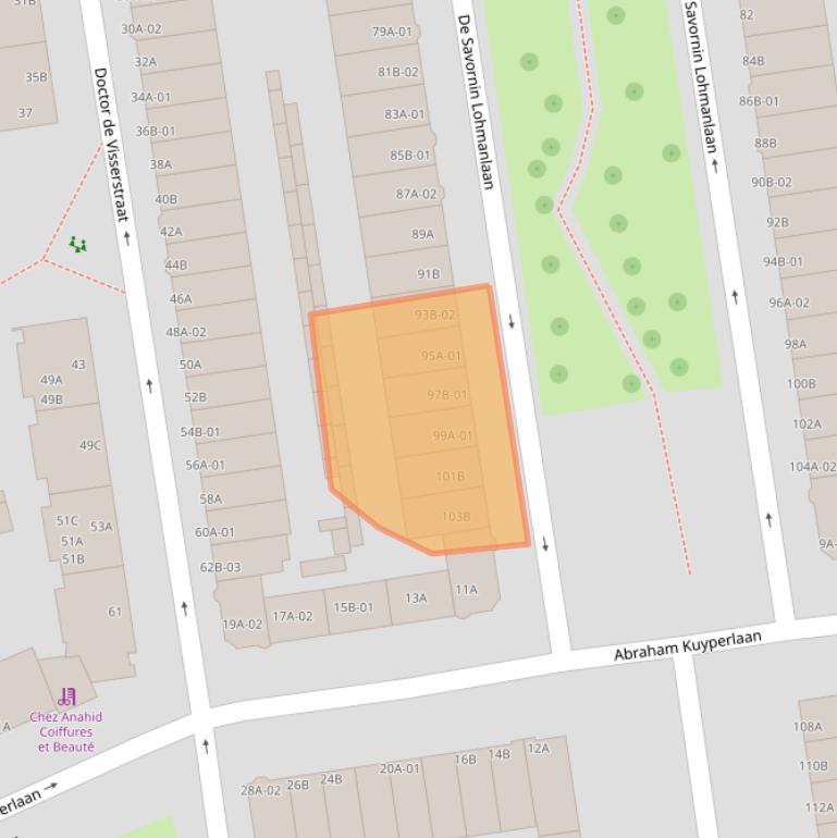 Kaart van postcodegebied 3038NG.