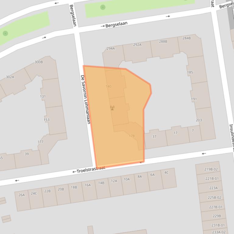 Kaart van postcodegebied 3038NT.