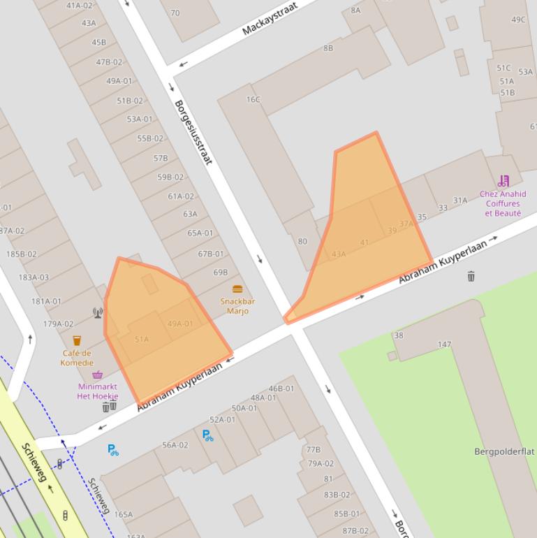 Kaart van postcodegebied 3038PC.