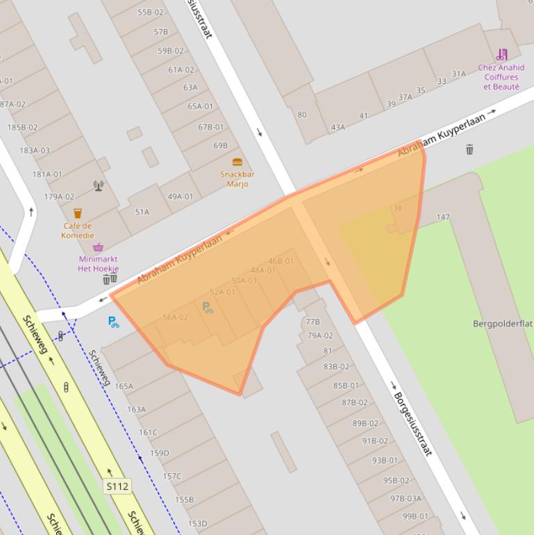 Kaart van postcodegebied 3038PL.