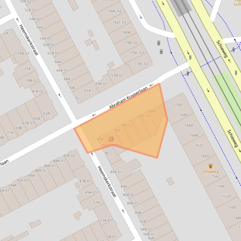 Kaart van postcodegebied 3038PM.