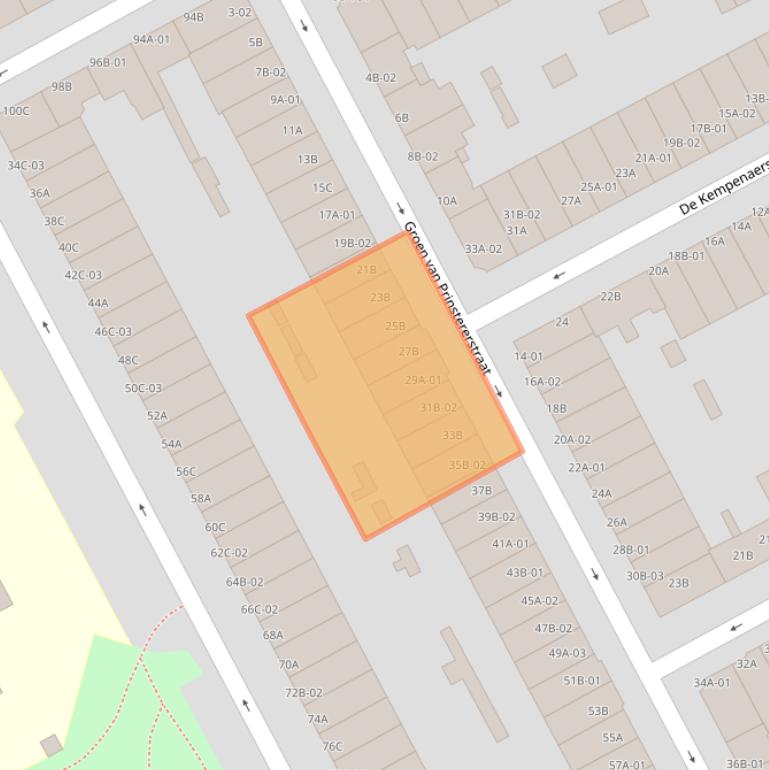 Kaart van postcodegebied 3038RB.