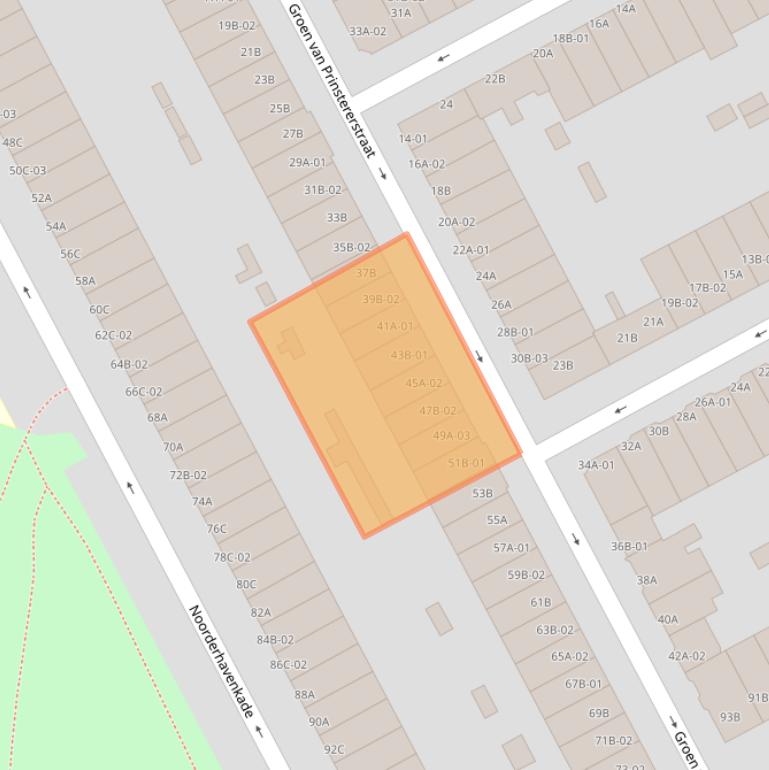 Kaart van postcodegebied 3038RC.