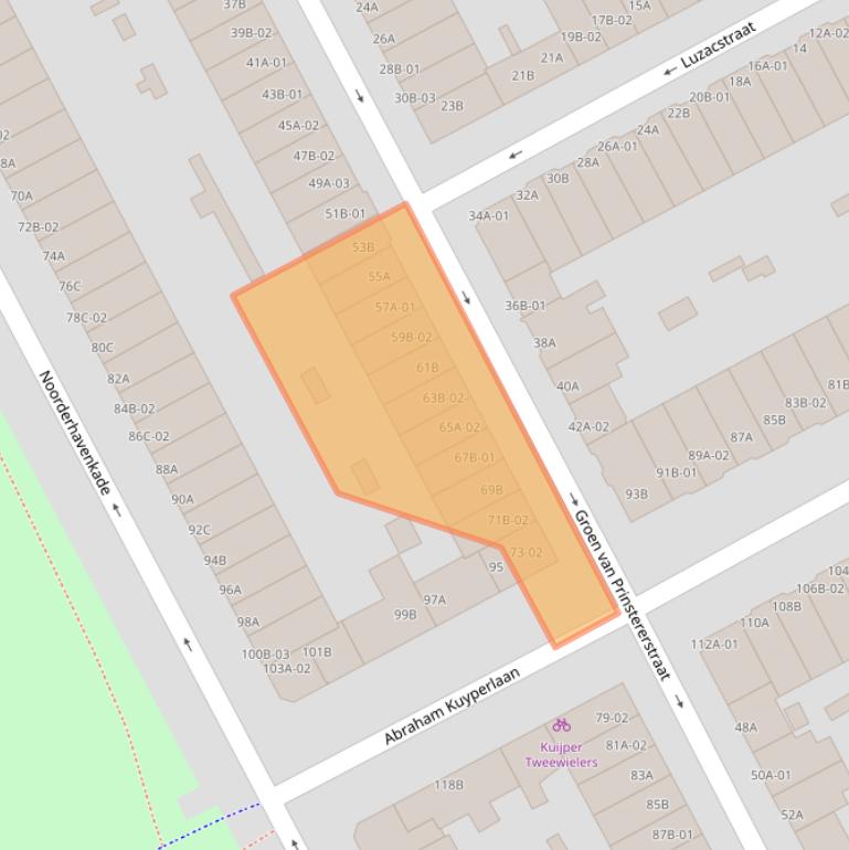 Kaart van postcodegebied 3038RD.