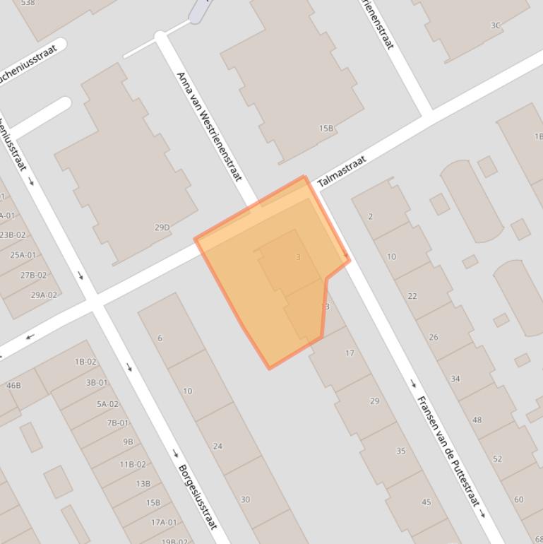 Kaart van postcodegebied 3038SC.