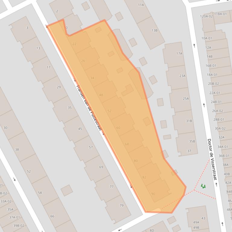 Kaart van postcodegebied 3038SH.